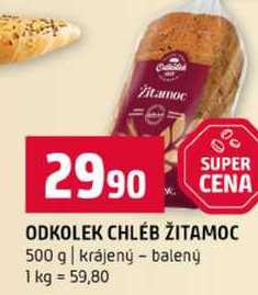 ODKOLEK CHLÉB ŽITAMOC 500 g krájený balený