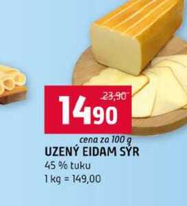 UZENÝ EIDAM SÝR 45% tuku 100g