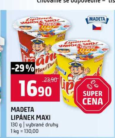 MADETA LIPÁNEK MAXI 130 g vybrané druhy 