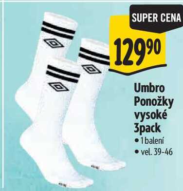 Umbro Ponožky vysoké 3pack
