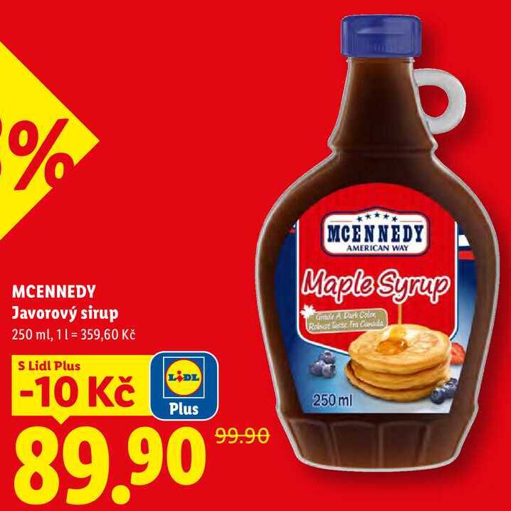 MCENNEDY Javorový sirup, 250 ml