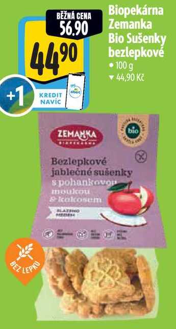 Biopekárna Zemanka Bio Sušenky bezlepkové, 100 g