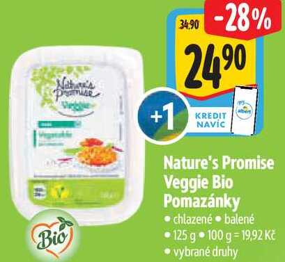 Nature's Promise Veggie Bio Pomazánky, 125 g