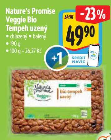 Nature's Promise Veggie Bio Tempeh uzený, 190 g