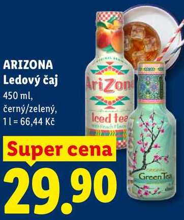 ARIZONA Ledový čaj, 450 ml, černý/zelený, 11