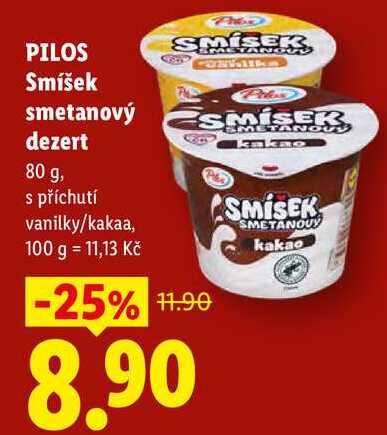PILOS Smíšek smetanový dezert, 80 g