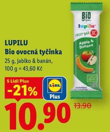 LUPILU Bio ovocná tyčinka, 25 g Lidl