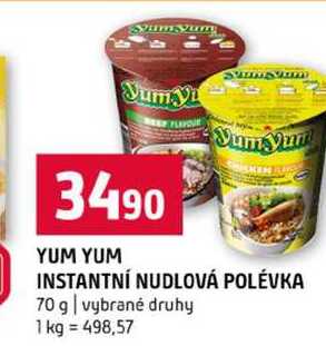 Yum Yum INSTANTNÍ NUDLOVÁ POLÉVKA 70 g vybrané druhy