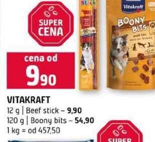 VITAKRAFT 12 g Beef stick 120 g Boony bits
