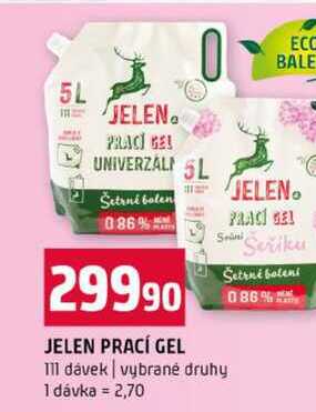 JELEN PRACÍ GEL 111 dávek vybrané druhy 