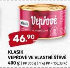 KLASIK VEPŘOVÉ VE VLASTNÍ ŠŤÁVĚ 400 g 