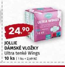JOLLIE TO KS DÁMSKÉ VLOŽKY Ultra tenké Wings 10 ks Terno