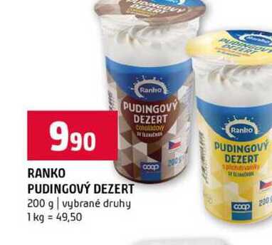 RANKO PUDINGOVÝ DEZERT 200 g vybrané druhy