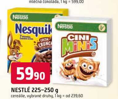 NESTLÉ 225-250 g cereálie