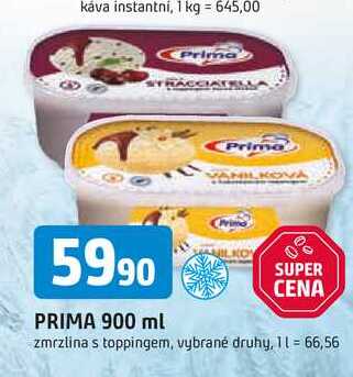 PRIMA 900 ml zmrzlina s toppingem