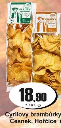 Cyrilovy brambůrky Česnek, Hořčice 100 g