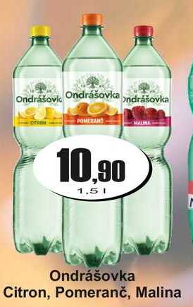 Ondrášovka Citron, Pomeranč, Malina 1,5 L 
