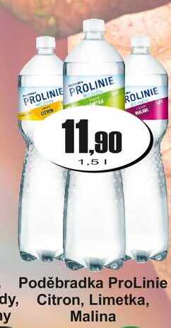 Poděbradka ProLinie, Citron, Limetka, my Malina 1,5 L