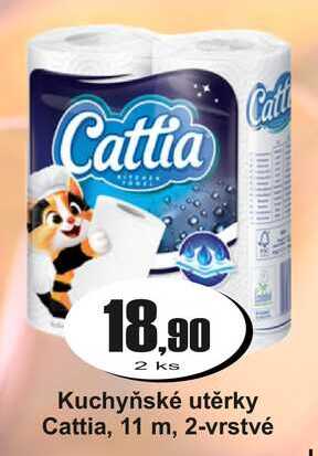 Kuchyňské utěrky Call Cattia, 11 m, 2-vrstvé Adam Velkoobchod