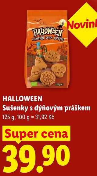 HALLOWEEN Sušenky s dýňovým práškem, 125 g