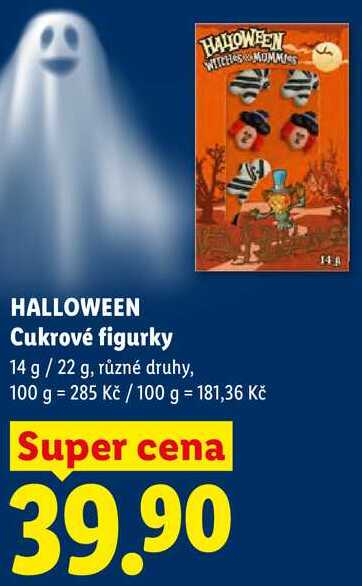 HALLOWEEN Cukrové figurky, 14 g / 22 g, různé druhy