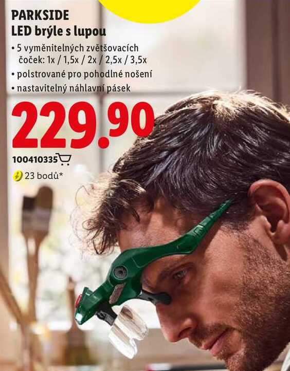PARKSIDE LED brýle s lupou
