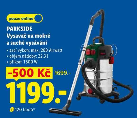 PARKSIDE Vysavač na mokré a suché vysávání