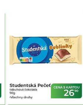 Studentská Pečeť tabulková čokoláda 90g