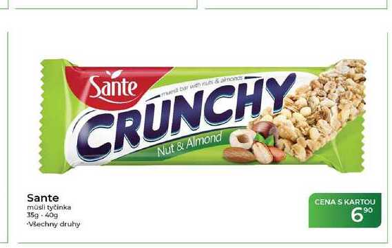 Sante müsli tyčinka 35g - 40g