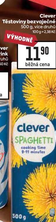 Clever Těstoviny bezvaječné 500 g