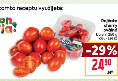 Rajčata cherry oválná balení, 250 g
