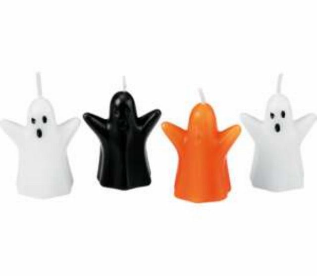 Halloweenské svíčky duchové 4 ks