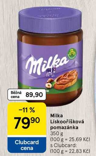 Milka Lískooříšková pomazánka, 350 g