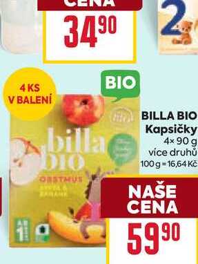 BILLA BIO Kapsičky 4x 90 g BILLA