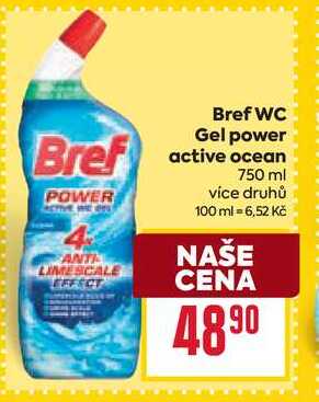 Bref WC Gel power active ocean 750 ml BILLA