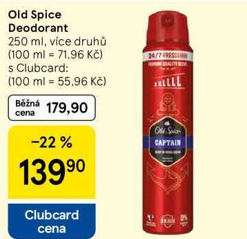 Old Spice Deodorant, 250 ml, více druhů Tesco