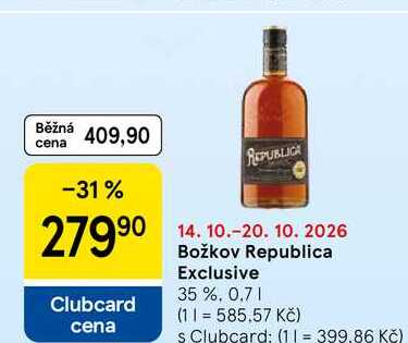 Božkov Republica Exclusive 35 %, 0.7 l