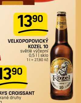 VELKOPOPOVICKÝ KOZEL 10 světlé výčepní 0,5l