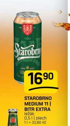 STAROBRNO MEDIUM 11 | BITR EXTRA ležák 0,5l, plech