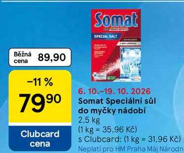 Somat Speciální sůl do myčky nádobí, 2.5 kg