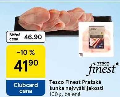 Tesco Finest Pražská šunka nejvyšší jakosti, 100 g