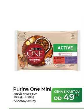 Purina One Mini kapsičky pro psy 4x85g-10x85g