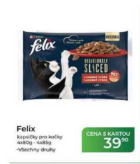 Felix kapsičky pro kočky 4x80g -4x85g