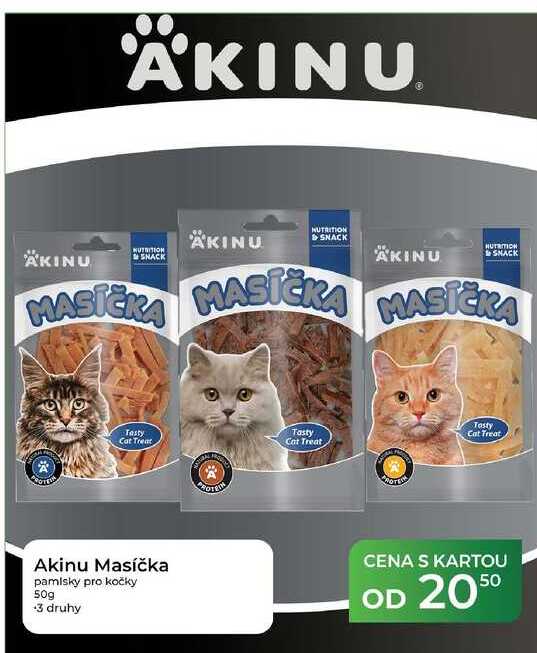 Akinu Masíčka pamlsky pro kočky 50g