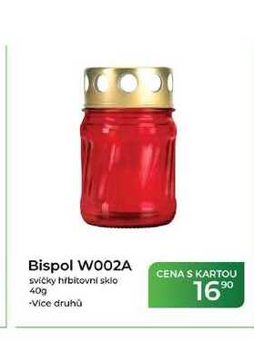 Bispol W002A svíčky hřbitovní sklo 40g Tamda Foods