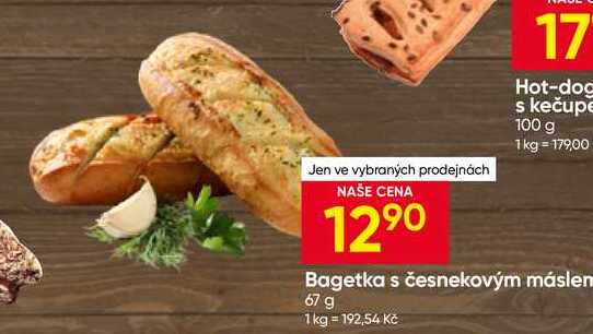 Bagetka s česnekovým máslem 67 g