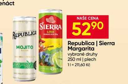 Sierra Margarita vybrané druhy 250 ml plech