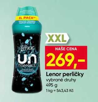 Lenor Unstoppables Vonné Perličky 495g, vybrané druhy Hruška