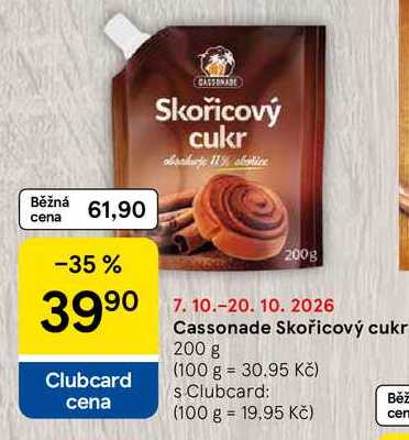 Cassonade Skořicový cukr, 200 g