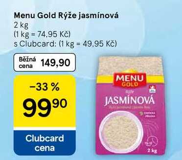 Menu Gold Rýže jasmínová, 2 kg 